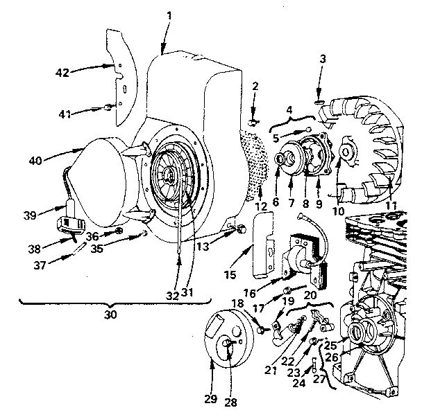 Starter Diagram and Parts List for 0685-01  Briggs and Stratton Engine